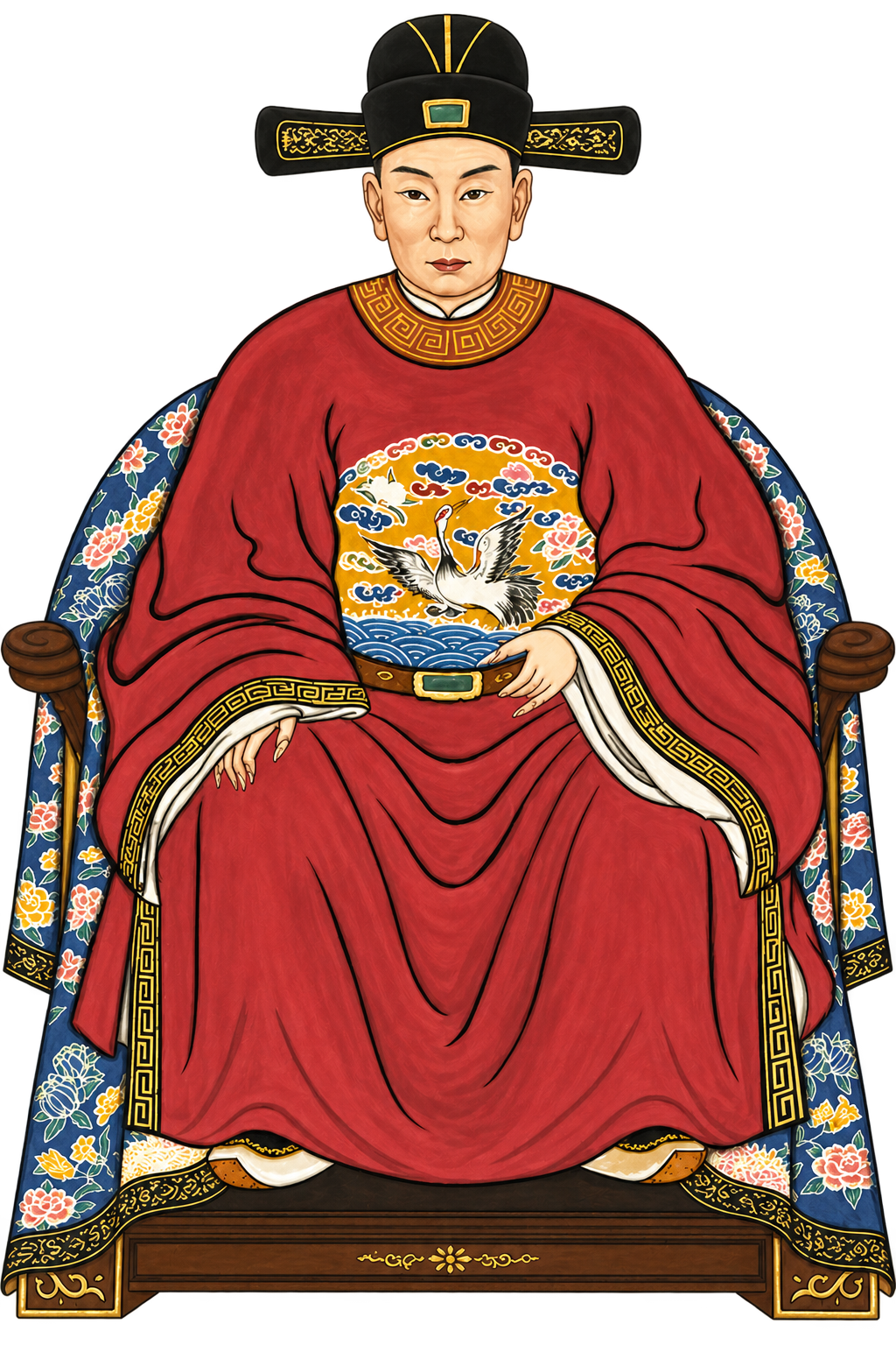 潮州状元林大钦传统画像风格插图